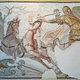 Una guerrera amazona representada en un mosaico romano del siglo IV antes de Cristo.